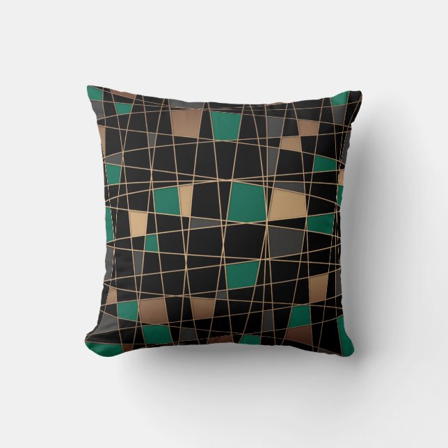 Abstract geometric pattern throw pillow (Front)