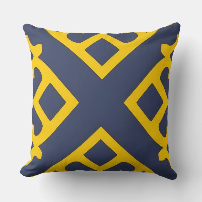 Abstract Geometric Pattern Throw Pillow (Front)