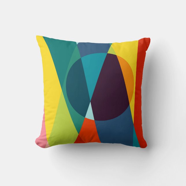 Abstract geometric pattern throw pillow (Front)