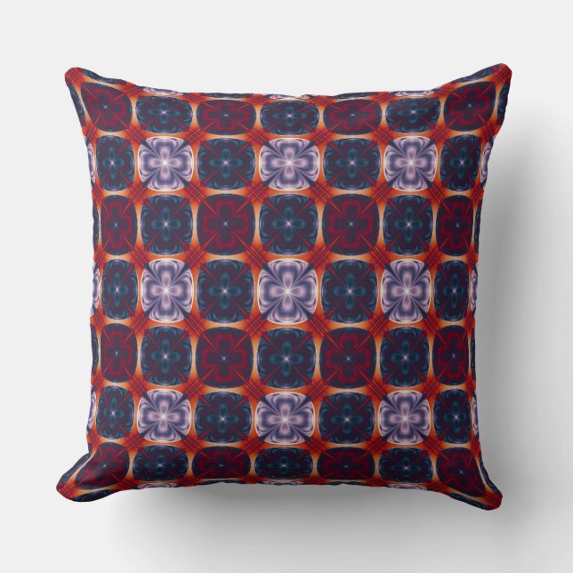 Abstract geometric pattern throw pillow (Front)