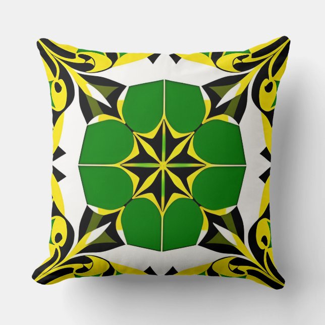 Abstract Geometric Pattern Throw Pillow (Front)