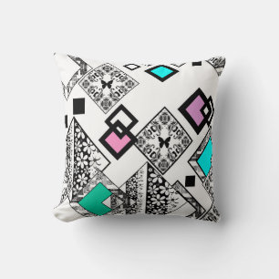 Abstract geometric pattern throw pillow