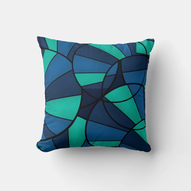 Abstract geometric pattern throw pillow (Front)