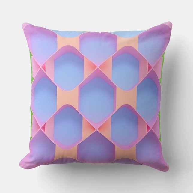 Abstract Geometric Pattern Throw Pillow (Front)