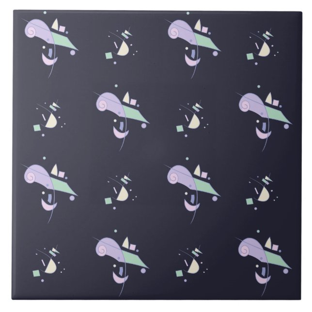 Abstract Geometric Pattern Tile (Front)