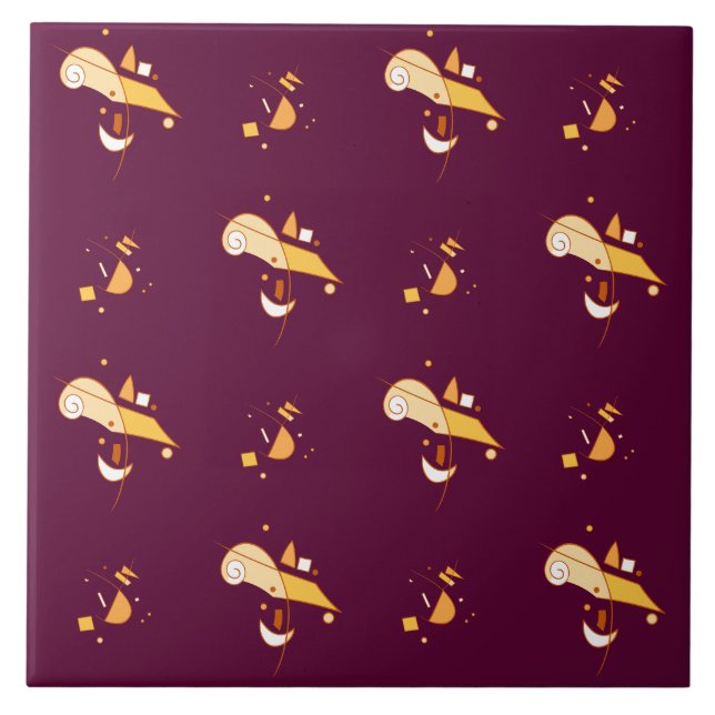Abstract Geometric Pattern Tile (Front)