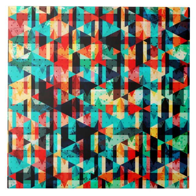 Abstract geometric pattern tile (Front)
