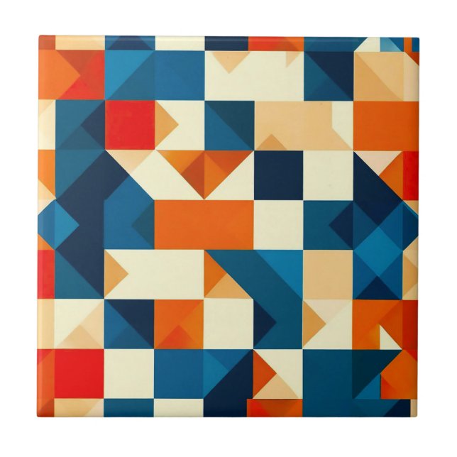 Abstract Geometric Pattern Tile (Front)