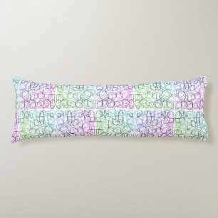 Abstract Geometric Pattern   Tiled and Filtered   Body Pillow