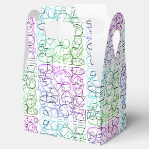 Abstract Geometric Pattern Tiled and Filtered Favor Box
