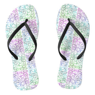 Abstract Geometric Pattern   Tiled and Filtered   Flip Flops