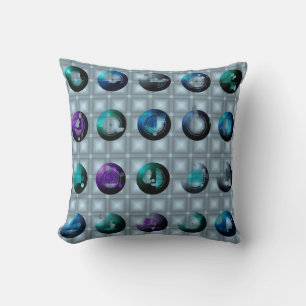 Abstract Geometric Pattern Wall clock  Throw Pillow