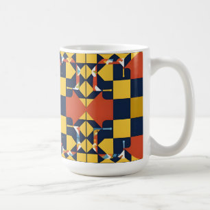 Abstract Geometric Pattern with Arrows Coffee Mug