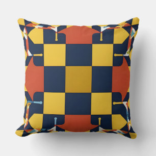 Abstract Geometric Pattern with Arrows Throw Pillow