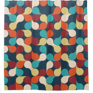 Abstract Geometric Pattern with leaves, drops. Col