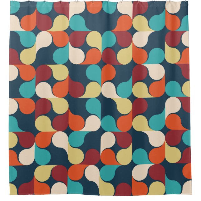Abstract Geometric Pattern with leaves, drops. Col (Front)
