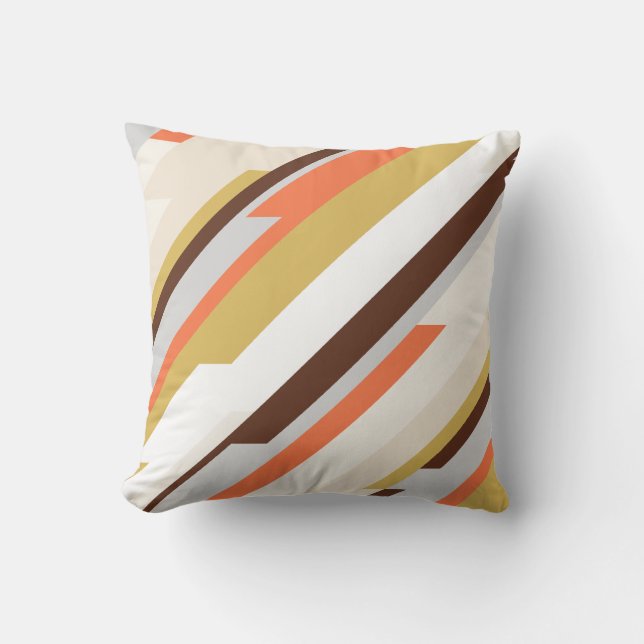 Abstract geometric pattern with monogram and name throw pillow (Front)