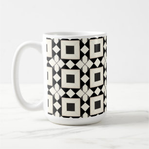 Abstract Geometric Pattern with Retro Tones Coffee Mug