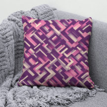 Abstract Geometric pattern with Rustic Purple&pink