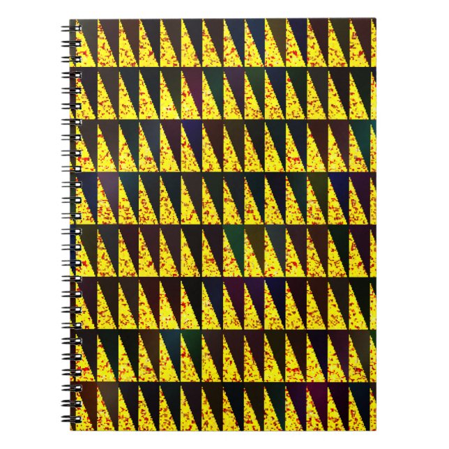 Abstract geometric pattern with triangles notebook (Front)