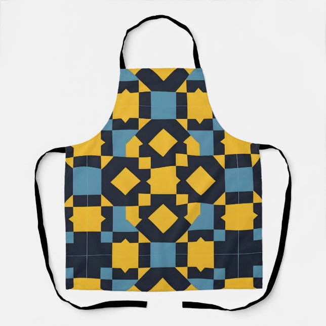 Abstract Geometric Pattern with Vibrant Colours Apron (Front)