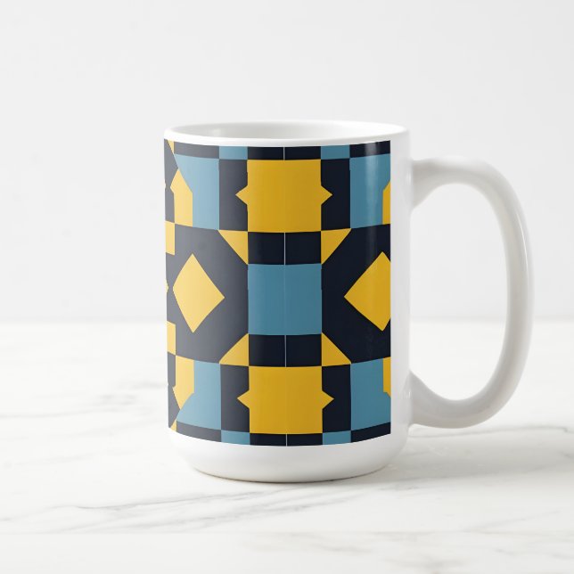 Abstract Geometric Pattern with Vibrant Colours Coffee Mug (Right)