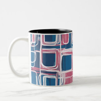 ABSTRACT GEOMETRIC PATTERNS Two-Tone COFFEE MUG