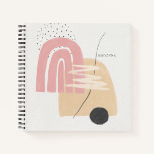 Abstract Geometric Pink Blush Shapes Journal