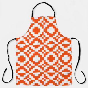 Abstract geometric pixelated seamless pattern. Mos Apron