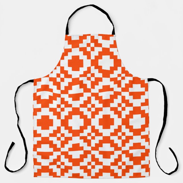Abstract geometric pixelated seamless pattern. Mos Apron (Front)
