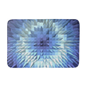 abstract geometric poligonal texture bath mat