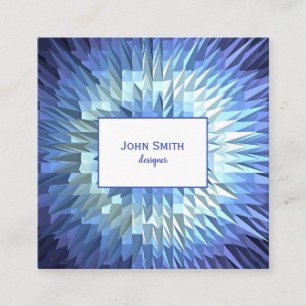 abstract geometric poligonal texture square business card