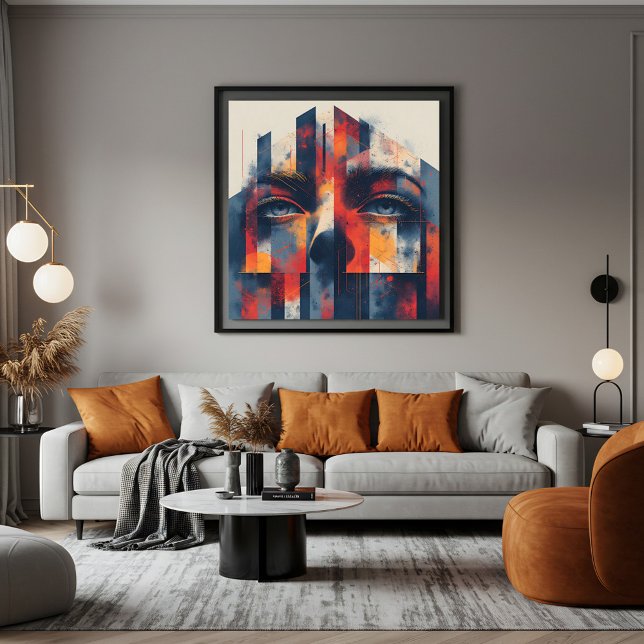 Abstract Geometric Portrait Canvas Print (Creator Uploaded)