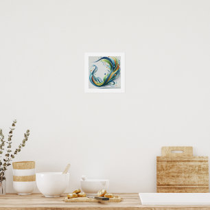 Abstract Geometric Psychedelic Colourful Wall Art