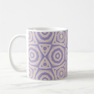 Abstract Geometric Purple and Cream Coffee Mug