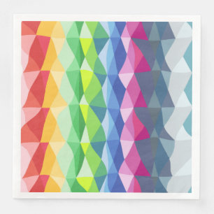 Abstract Geometric Rainbow Prism Shapes Pattern Napkin