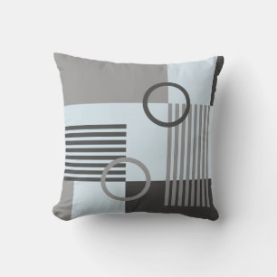 Abstract geometric retro art outdoor pillow