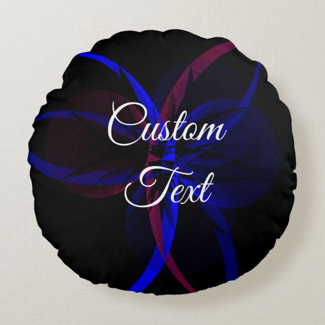 Abstract Geometric Round Pillow (Front)