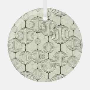 Abstract geometric, seamless background pattern. glass ornament