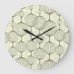 Abstract geometric, seamless background pattern. large clock