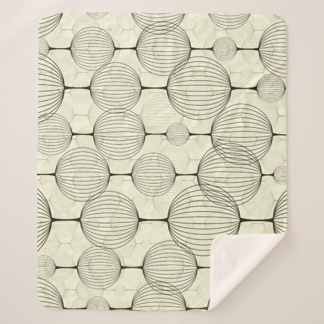 Abstract geometric, seamless background pattern. sherpa blanket (Front)