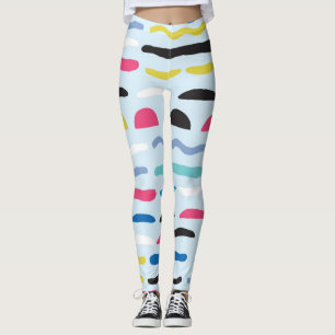 Abstract Geometric Seamless Decorative Pattern. Leggings