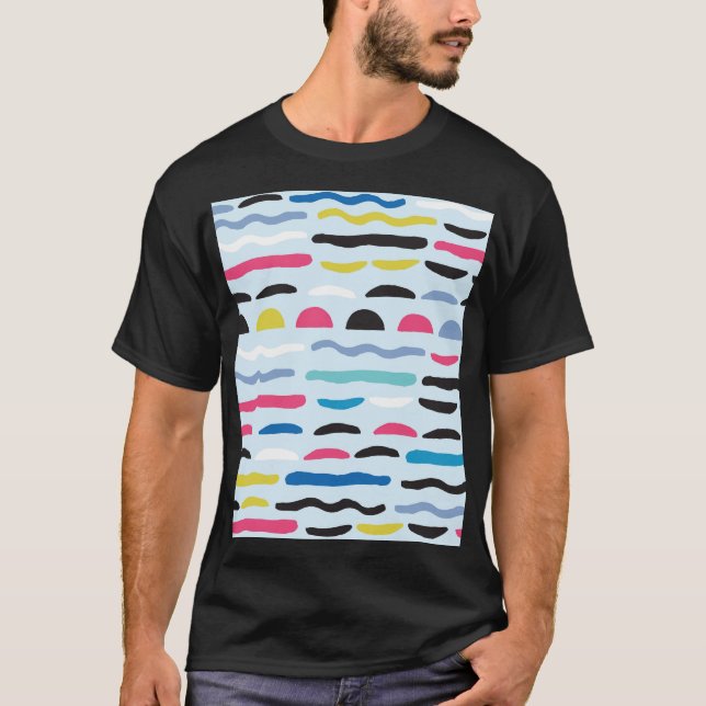 Abstract Geometric Seamless Decorative Pattern. T-Shirt (Front)
