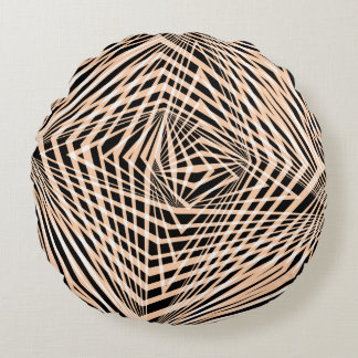 Abstract Geometric Seamless Design Round Pillow