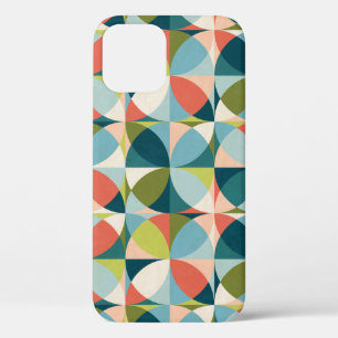 Abstract geometric seamless pattern in mid-century iPhone 12 case