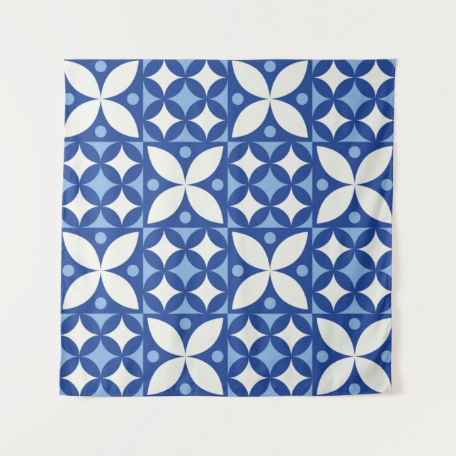 Abstract geometric seamless pattern in scandinavia tapestry (Front)