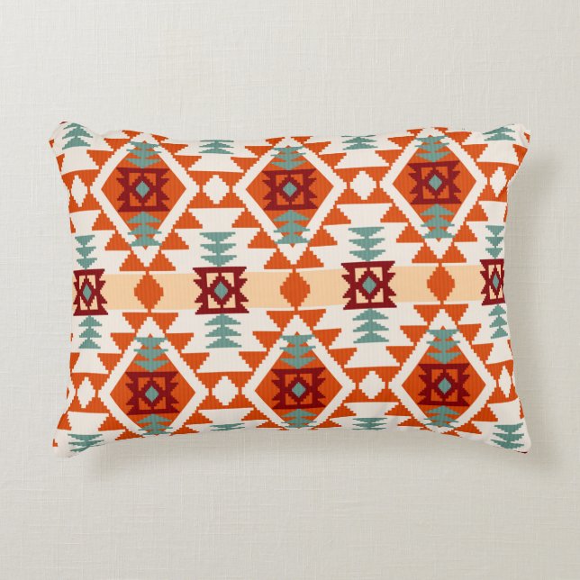 Abstract geometric seamless pattern,native america accent pillow (Front)
