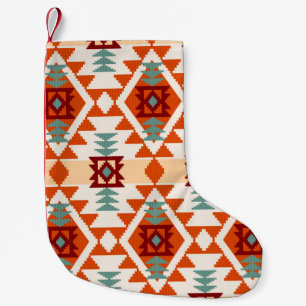Abstract geometric seamless pattern,native america small christmas stocking