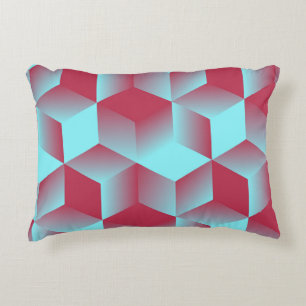 abstract geometric seamless pattern with grid of c accent pillow
