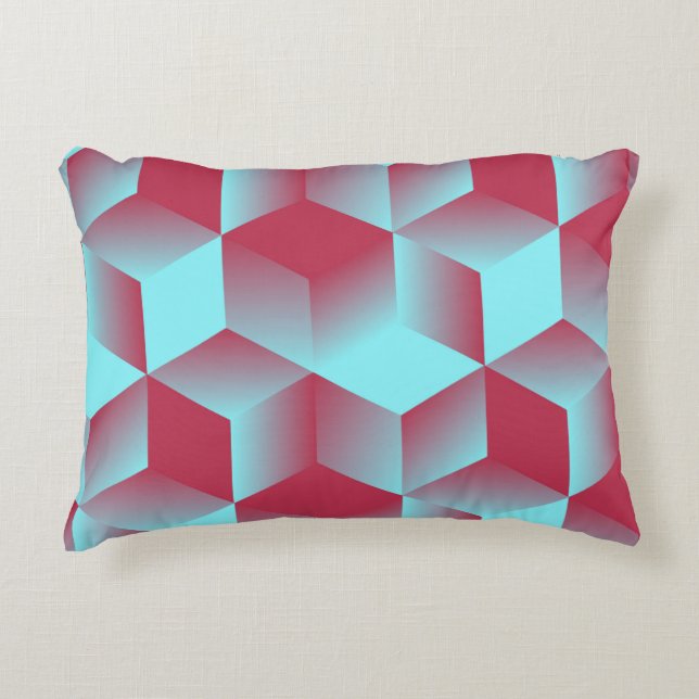 abstract geometric seamless pattern with grid of c accent pillow (Front)